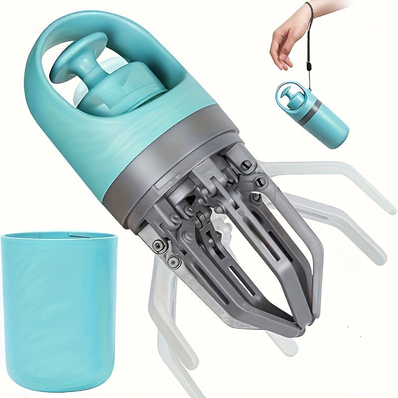 Mings Portable Pooper Scooper with Bag Attachment & Dispenser – Lightweight Claw Poop Picker – Ideal for Small & Large Dogs – No-Touch, Hands-Free Waste Removal