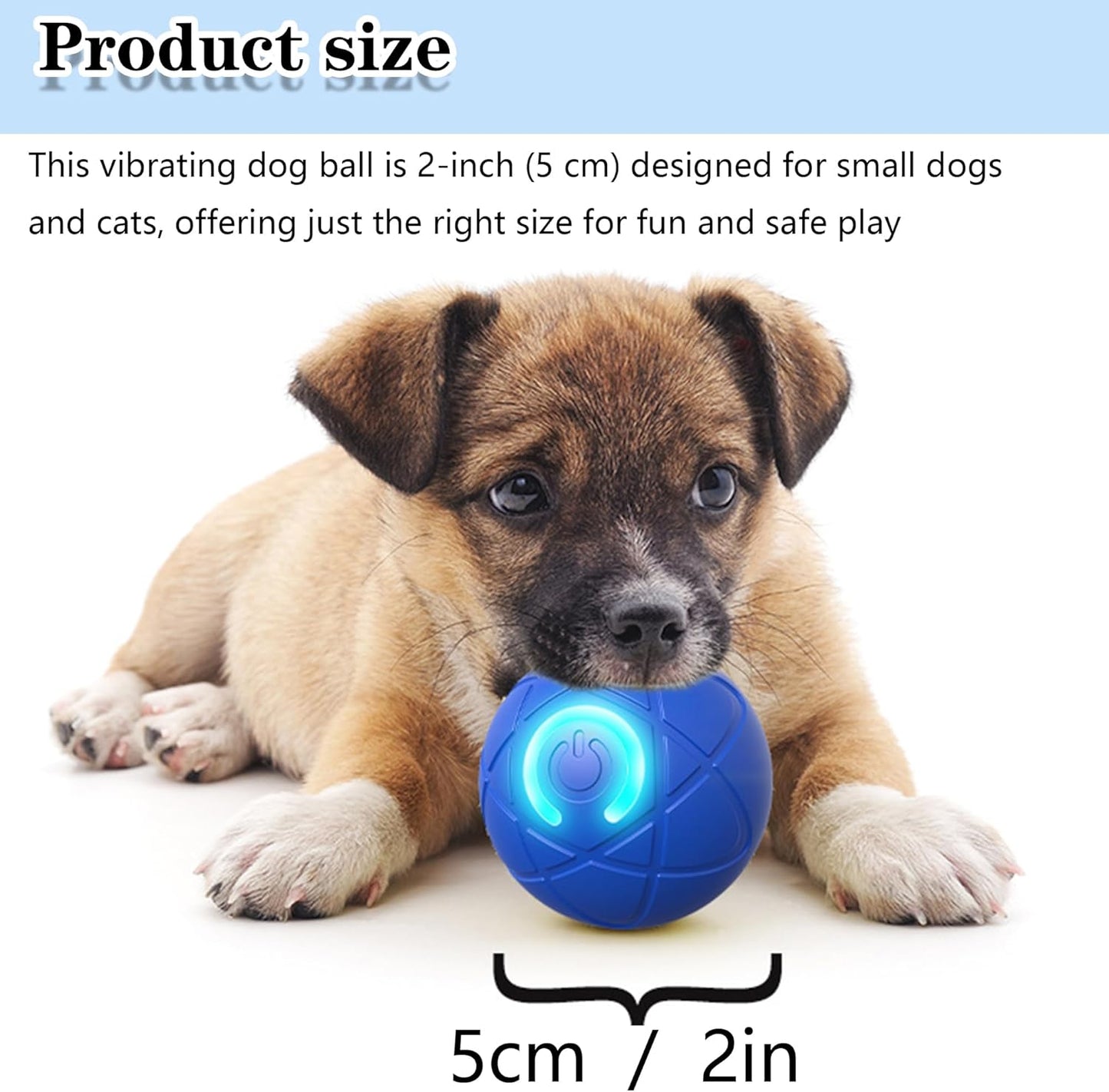 Mings Interactive Dog Toys Dog Balls, Activated Automatic Rolling Ball, for Puppy Small Medium Dogs Smart Jumping Automatic Moving, Bouncing and Rotating, Ball Vibrating Keep Them Busy [2025 Newly Upgraded]