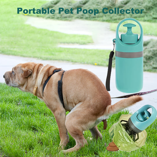 Mings Portable Pooper Scooper with Bag Attachment & Dispenser – Lightweight Claw Poop Picker – Ideal for Small & Large Dogs – No-Touch, Hands-Free Waste Removal